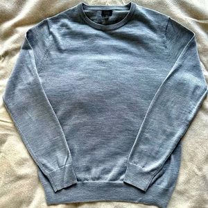 J. Crew light grey 100% merino wool sweater, size S